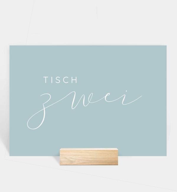 Tischnummern-Karte quer