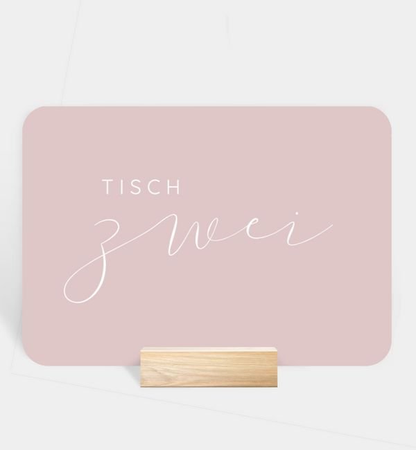 Tischnummern-Karte quer