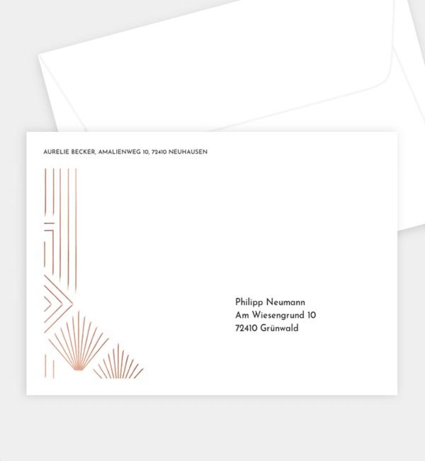 Briefumschlag gerade