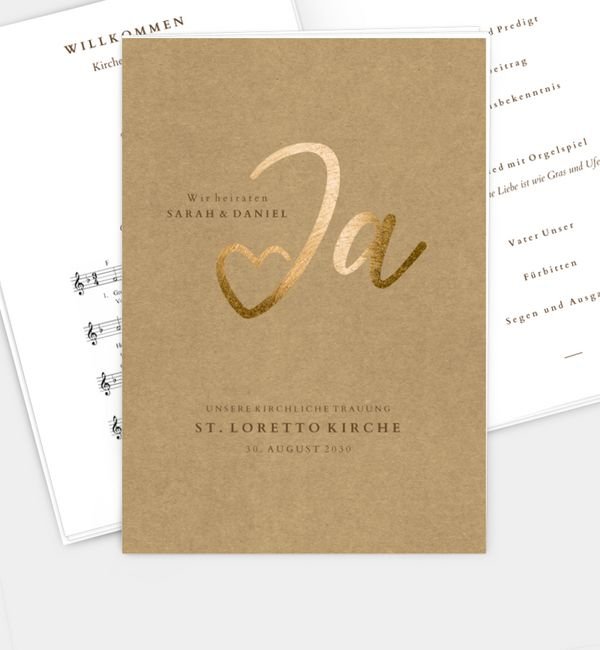 Klappkarte hoch mit Einleger 8-seitig