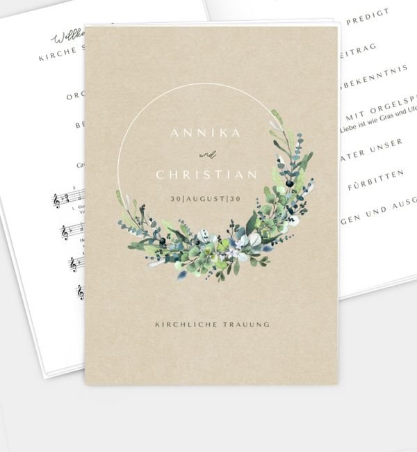 Klappkarte hoch mit Einleger 8-seitig