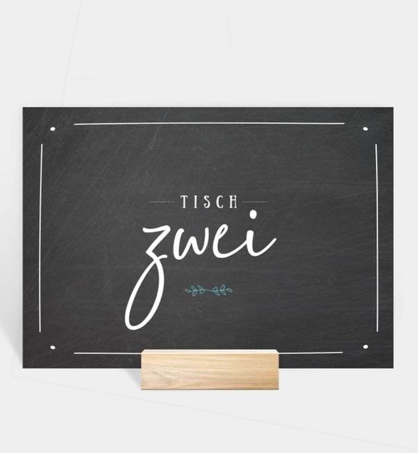 Tischnummern-Karte quer