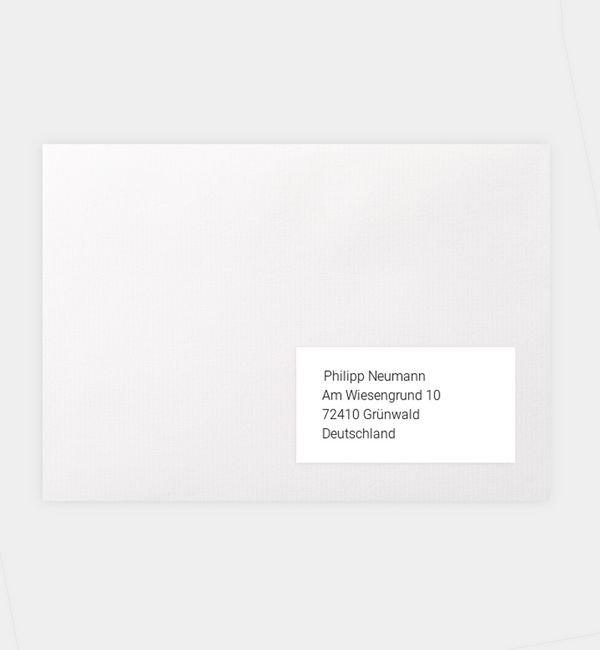 Empfängeraufkleber