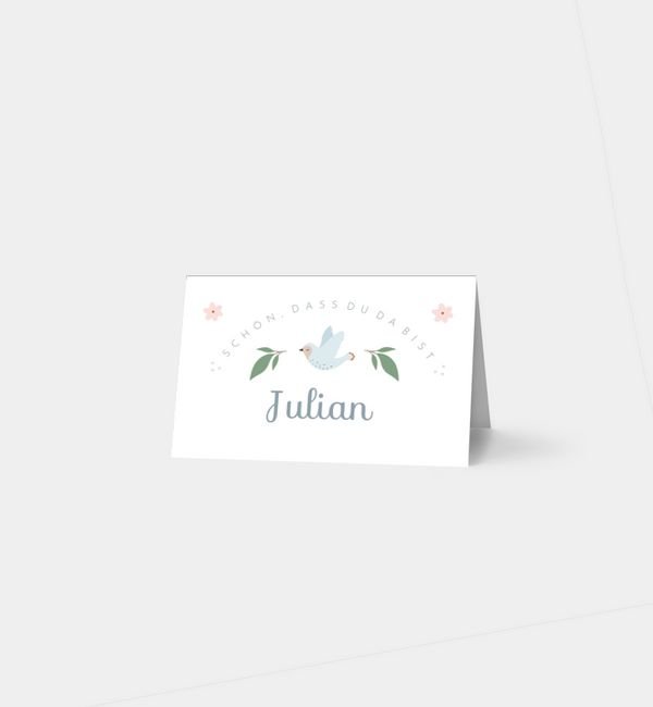 Tischklappkarte quer, horizontale Faltung