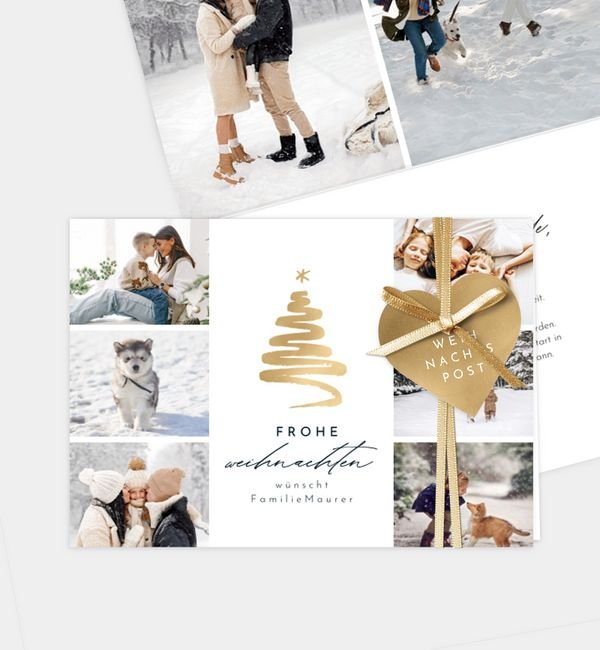 Klappkarte quer, Faltung horizontal