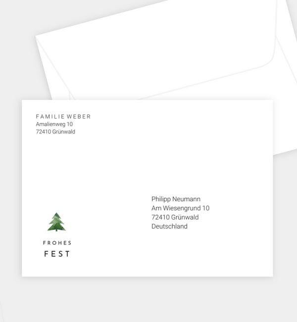 Briefumschlag gerade