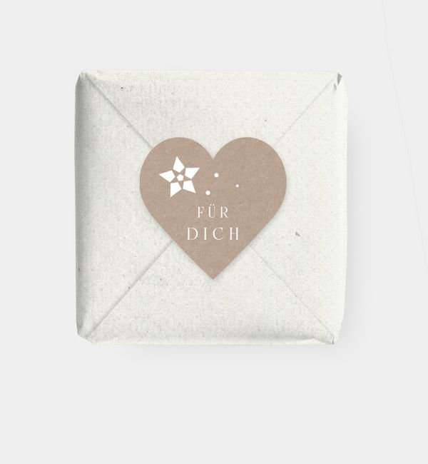 Geschenkaufkleber Herz