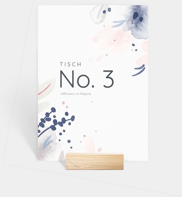 Tischnummern-Karte hoch