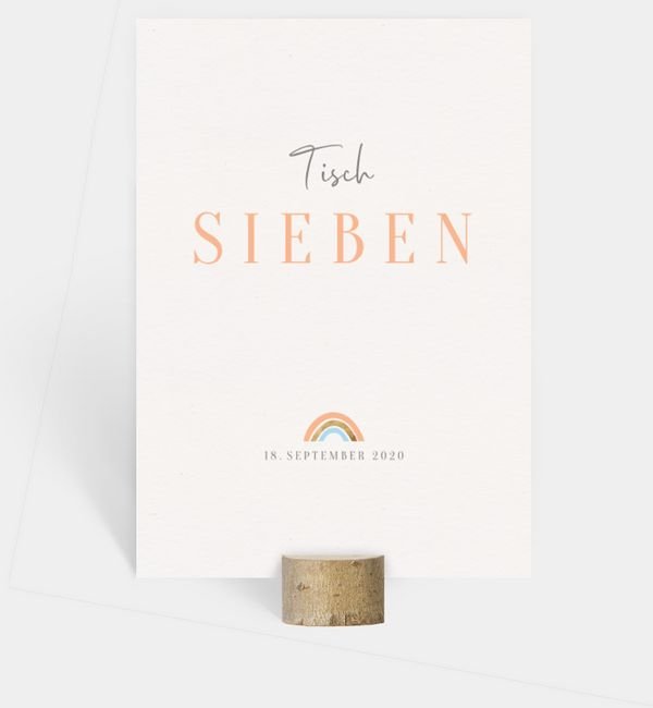 Tischnummern-Karte hoch