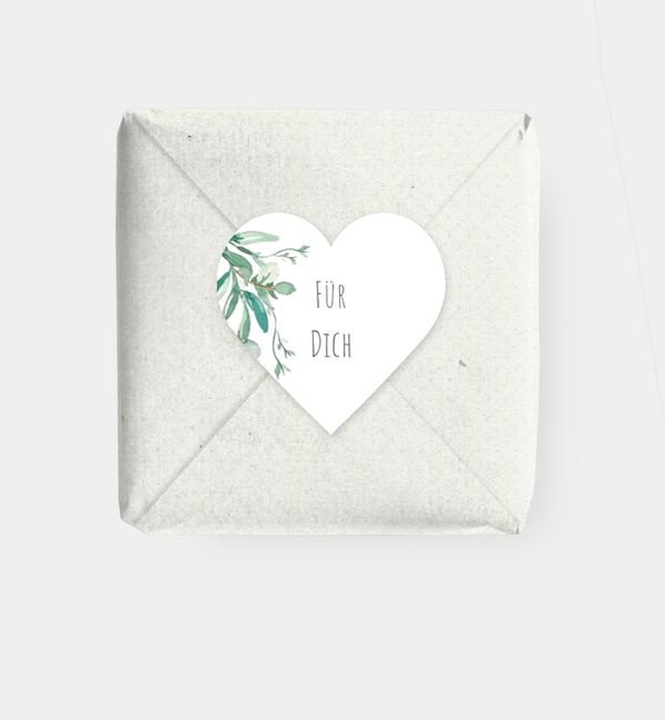 Geschenkaufkleber Herz