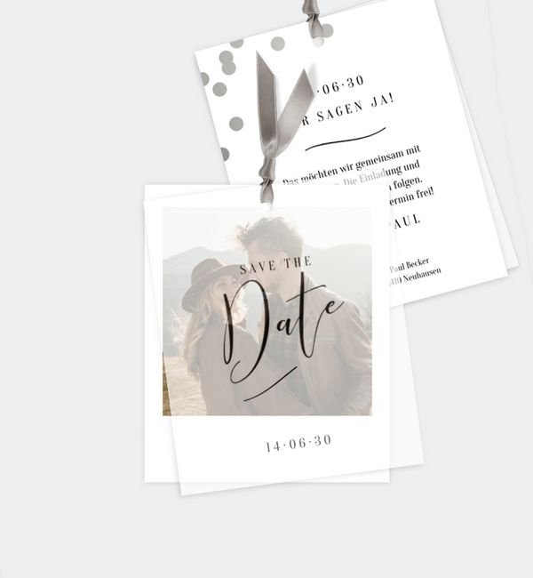 Polaroid mit Transparentpapier