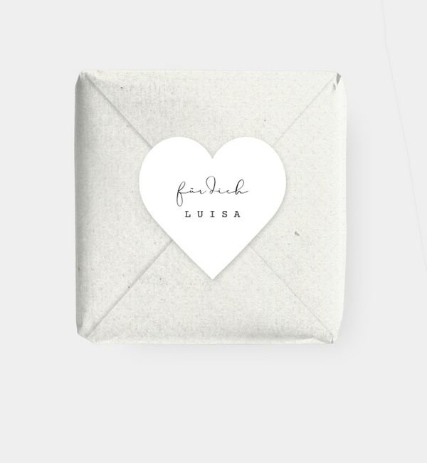 Geschenkaufkleber Herz