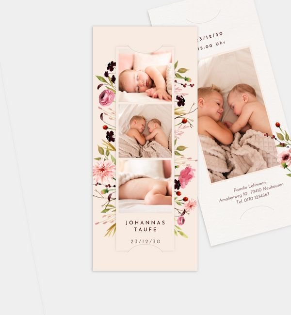 Postkarte mit Fotostreifen