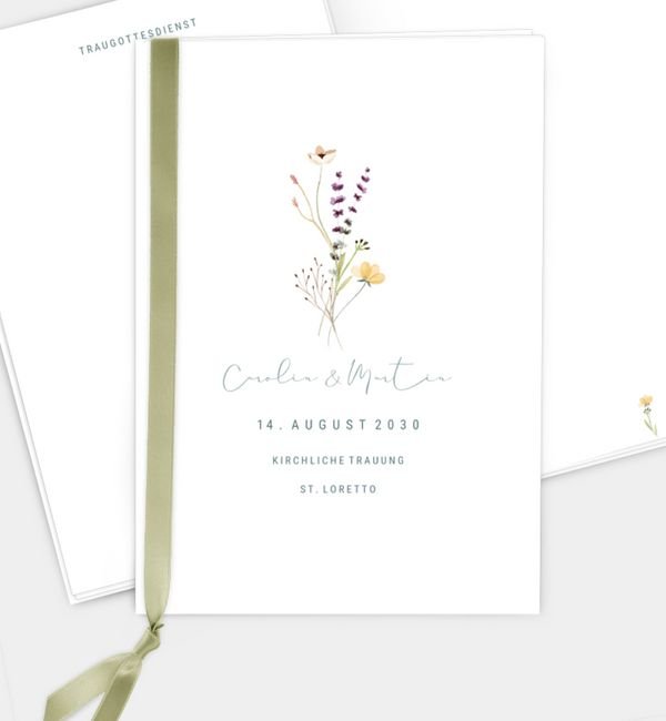 Klappkarte hoch mit Einleger 8-seitig