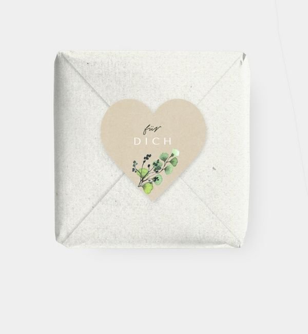 Geschenkaufkleber Herz