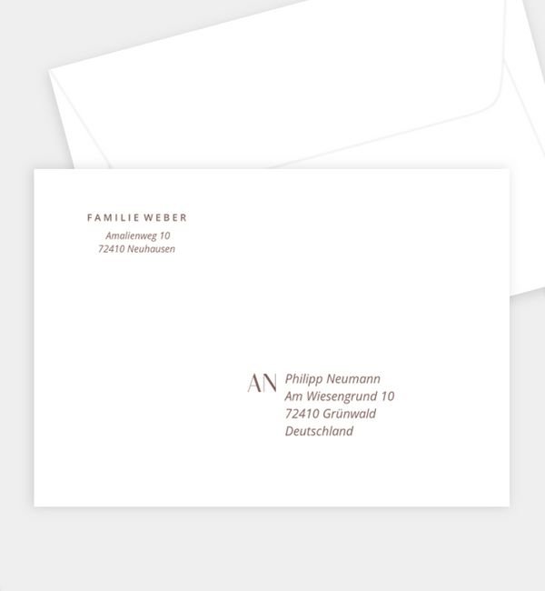 Briefumschlag gerade