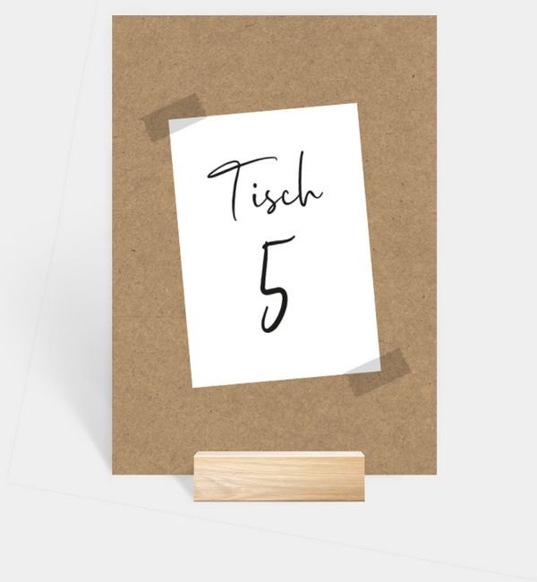 Tischnummern-Karte hoch