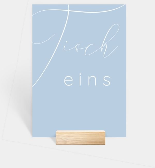 Tischnummern-Karte hoch