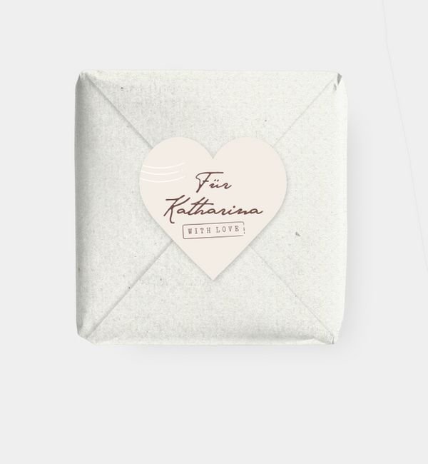 Geschenkaufkleber Herz