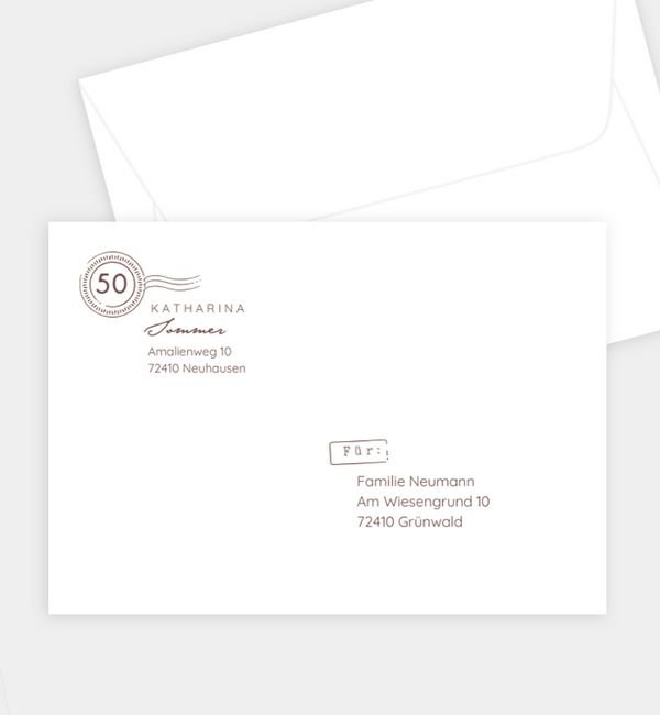 Briefumschlag gerade