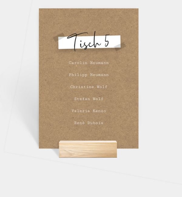 Gruppentischkarte