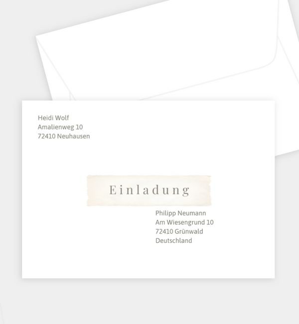 Briefumschlag gerade