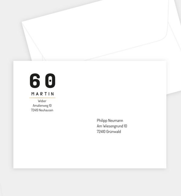 Briefumschlag gerade