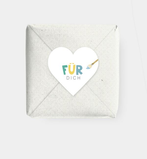 Geschenkaufkleber Herz