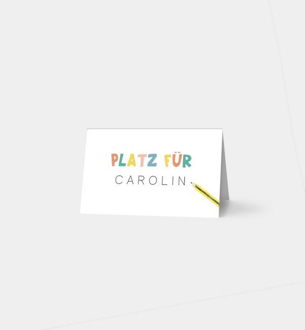 Tischklappkarte quer, horizontale Faltung