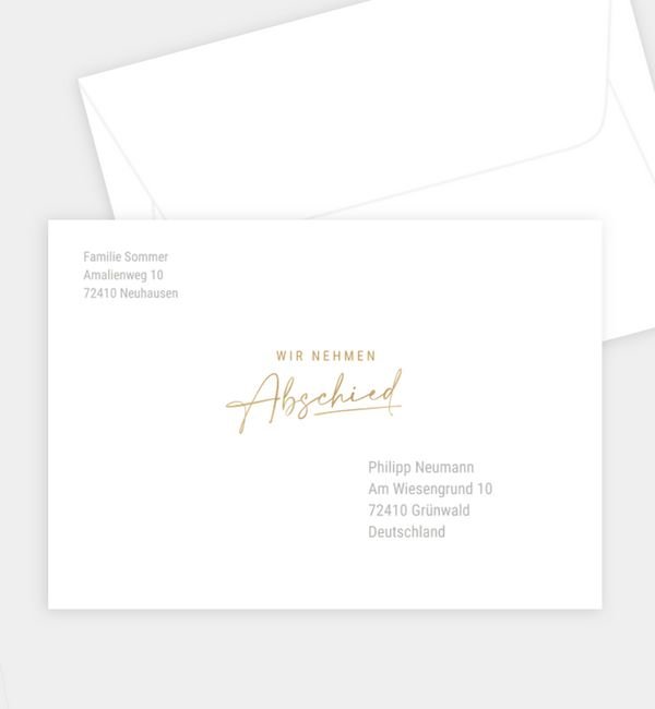 Briefumschlag gerade