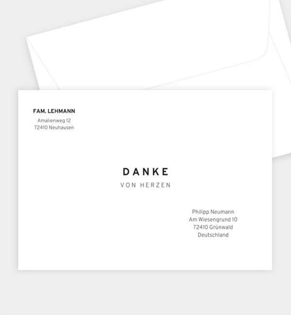 Briefumschlag gerade