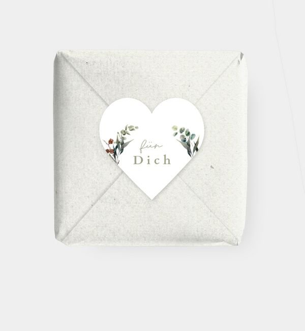 Geschenkaufkleber Herz