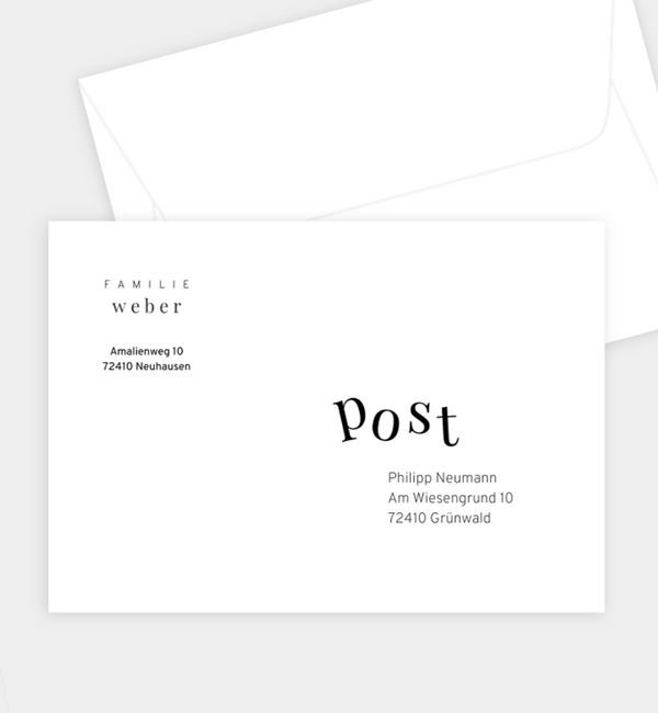 Briefumschlag gerade