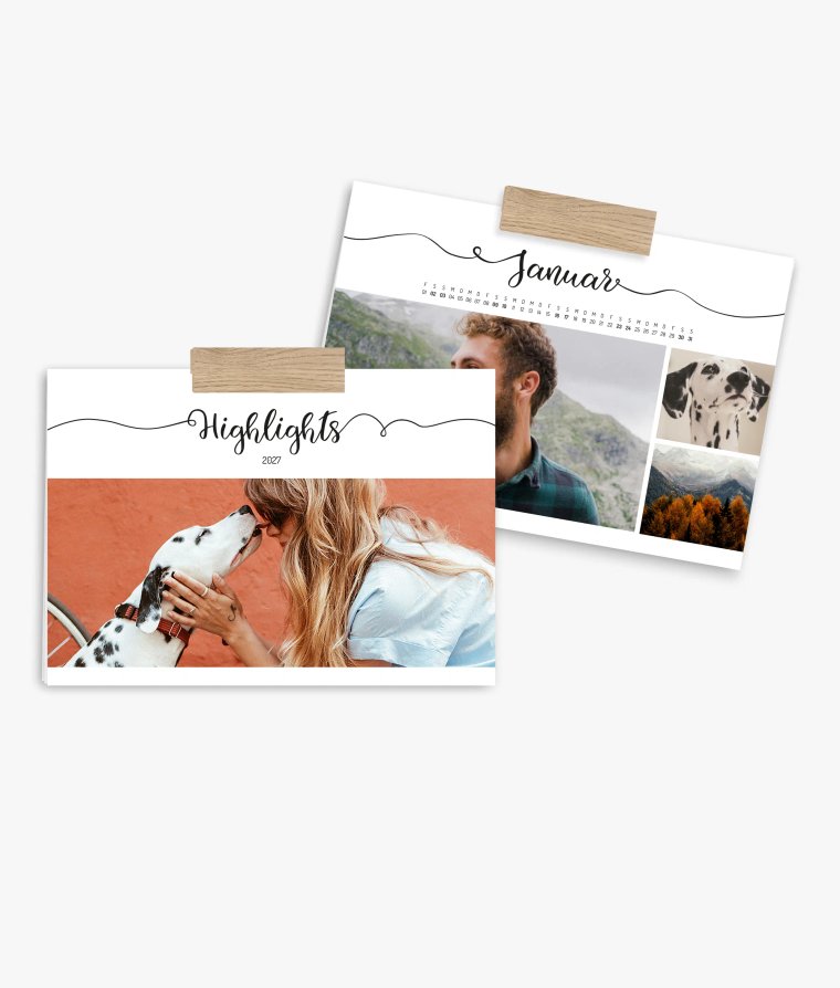Wandkalender Handlettering