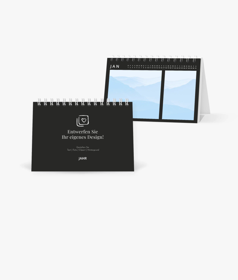 Tischkalender Blanko · Schwarz