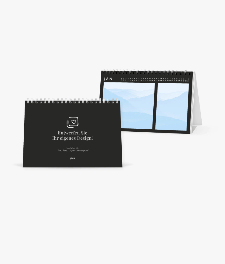 Tischkalender Blanko · Schwarz