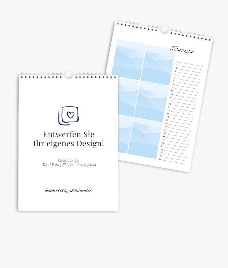 Wandkalender Blanko · Geburtstagskalender