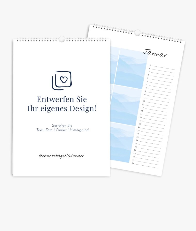 Terminkalender Blanko · Geburtstagskalender