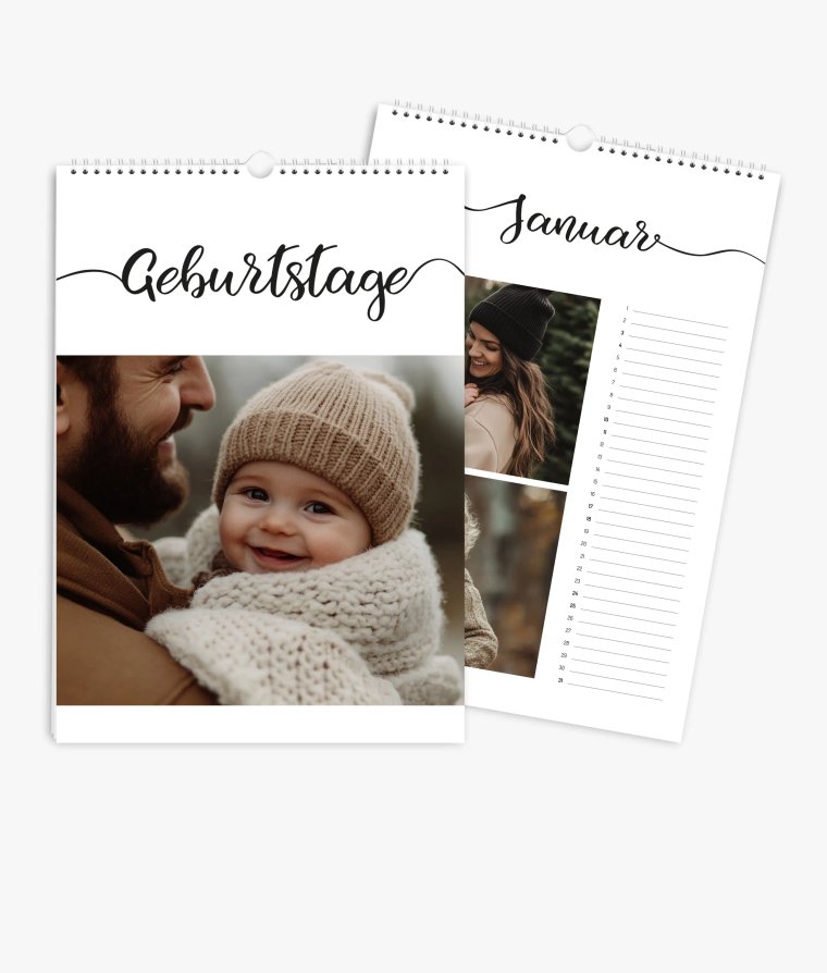 Terminkalender Handlettering · Geburtstagskalender