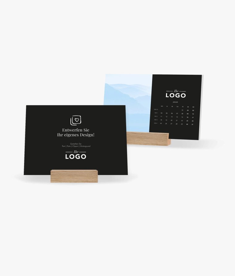 Tischkalender Minimal Black