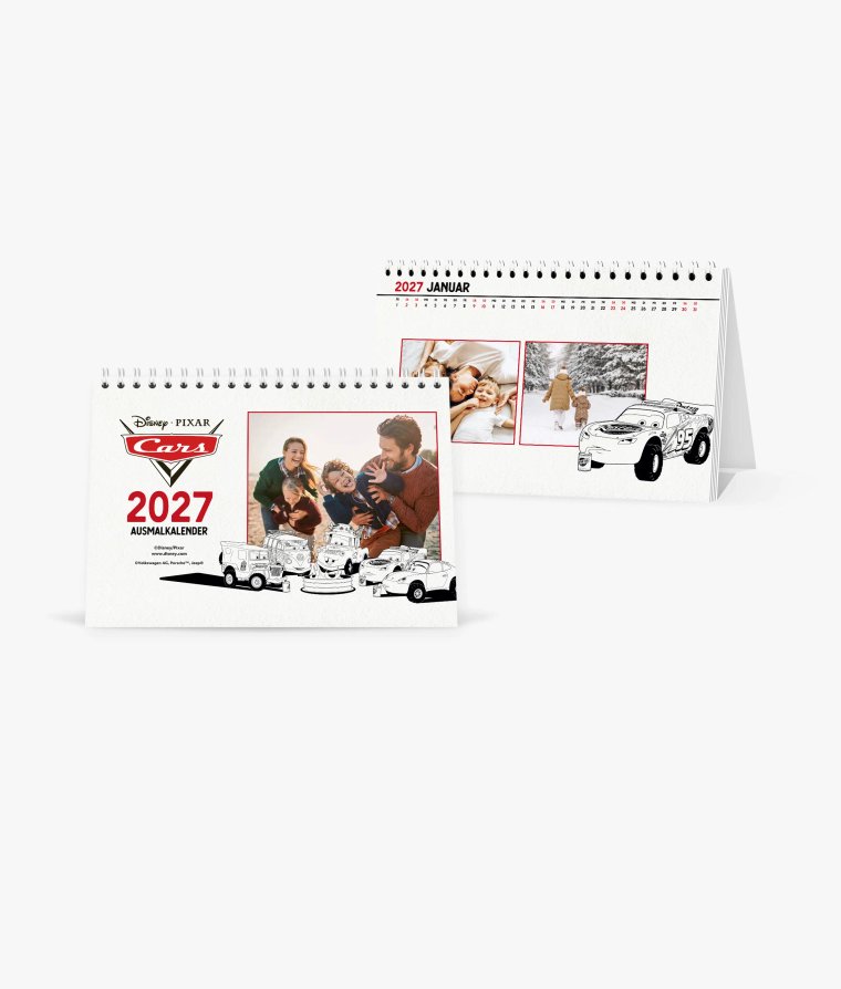 Tischkalender Cars · Ausmalkalender