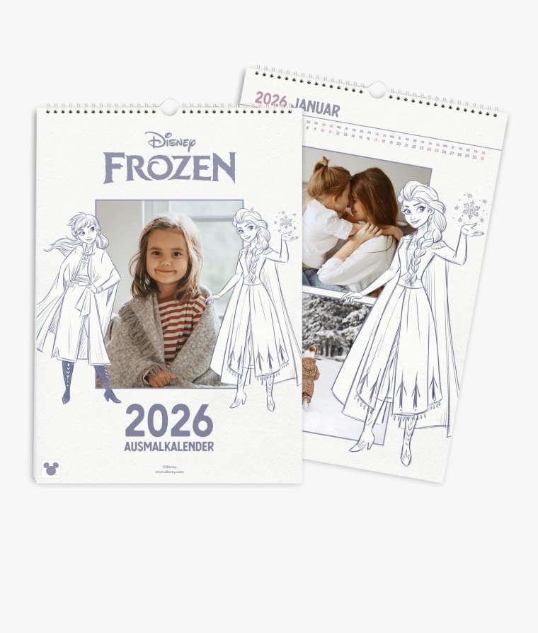 Wandkalender Frozen · Ausmalkalender