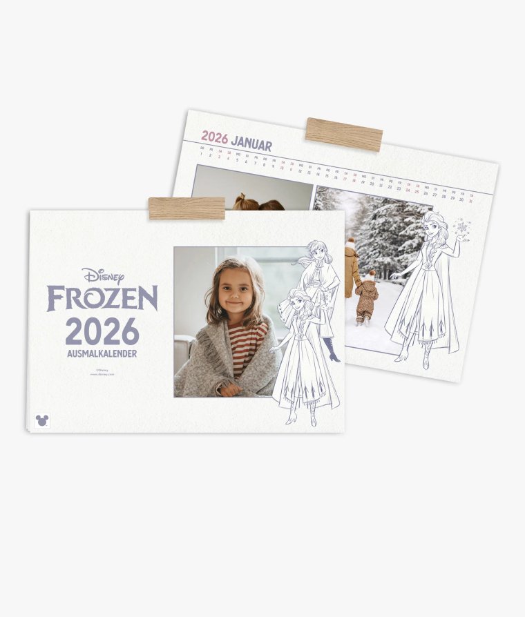 Wandkalender Frozen · Ausmalkalender
