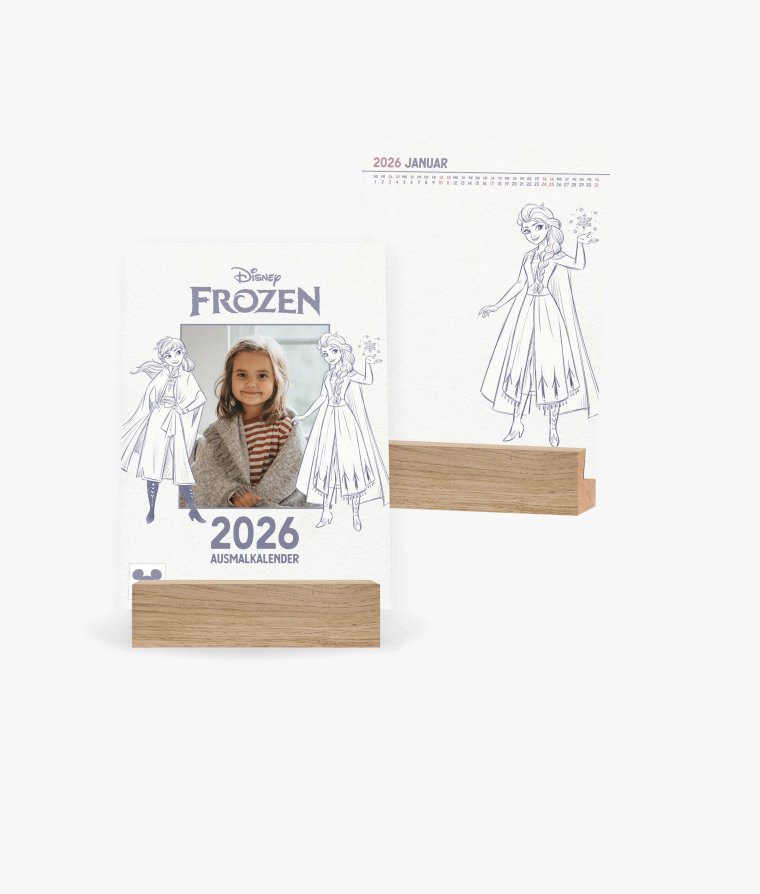 Tischkalender Frozen · Ausmalkalender