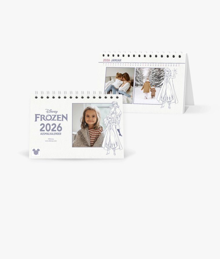 Tischkalender Frozen · Ausmalkalender