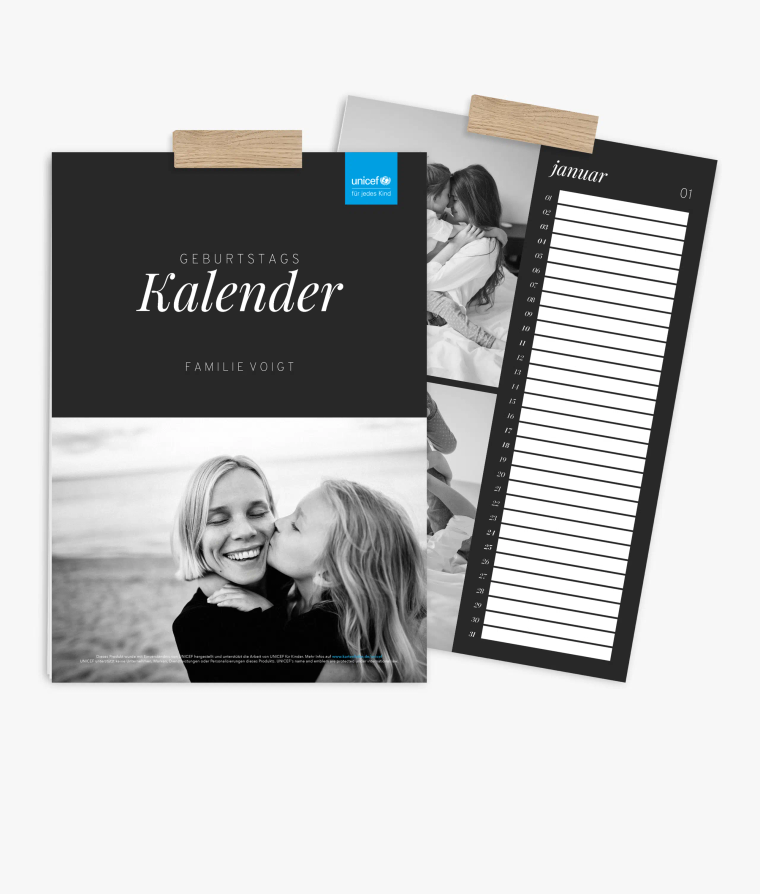 Terminkalender Noir Essence · UNICEF