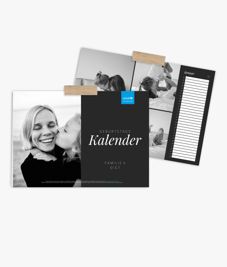 Terminkalender Noir Essence · UNICEF