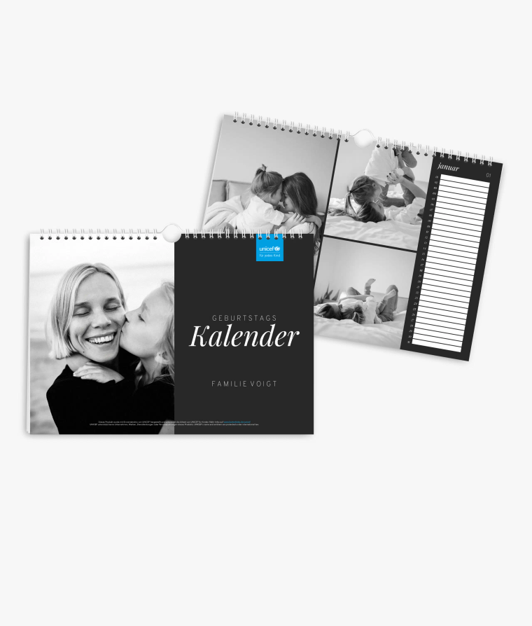 Terminkalender Noir Essence · UNICEF