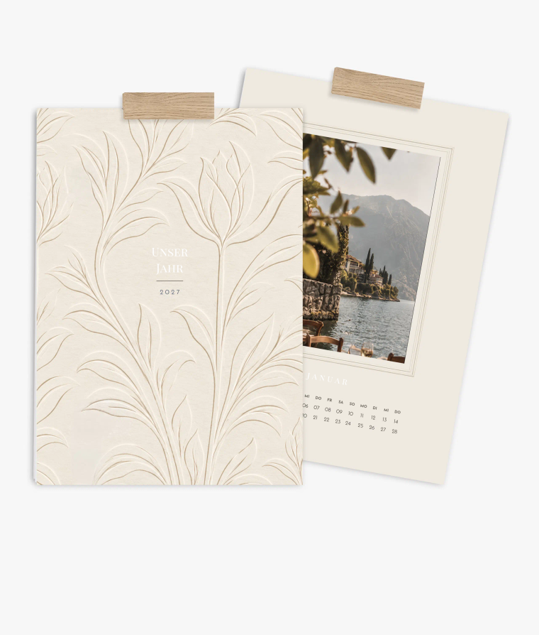 Wandkalender Papierpoesie in Prägeoptik