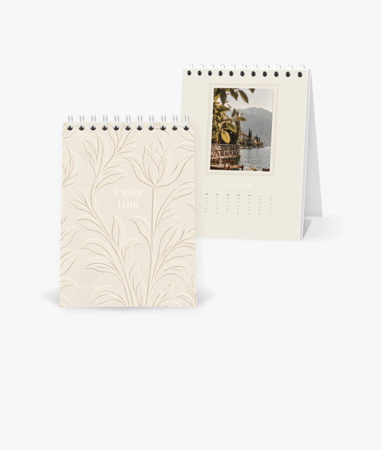 Tischkalender Papierpoesie in Prägeoptik